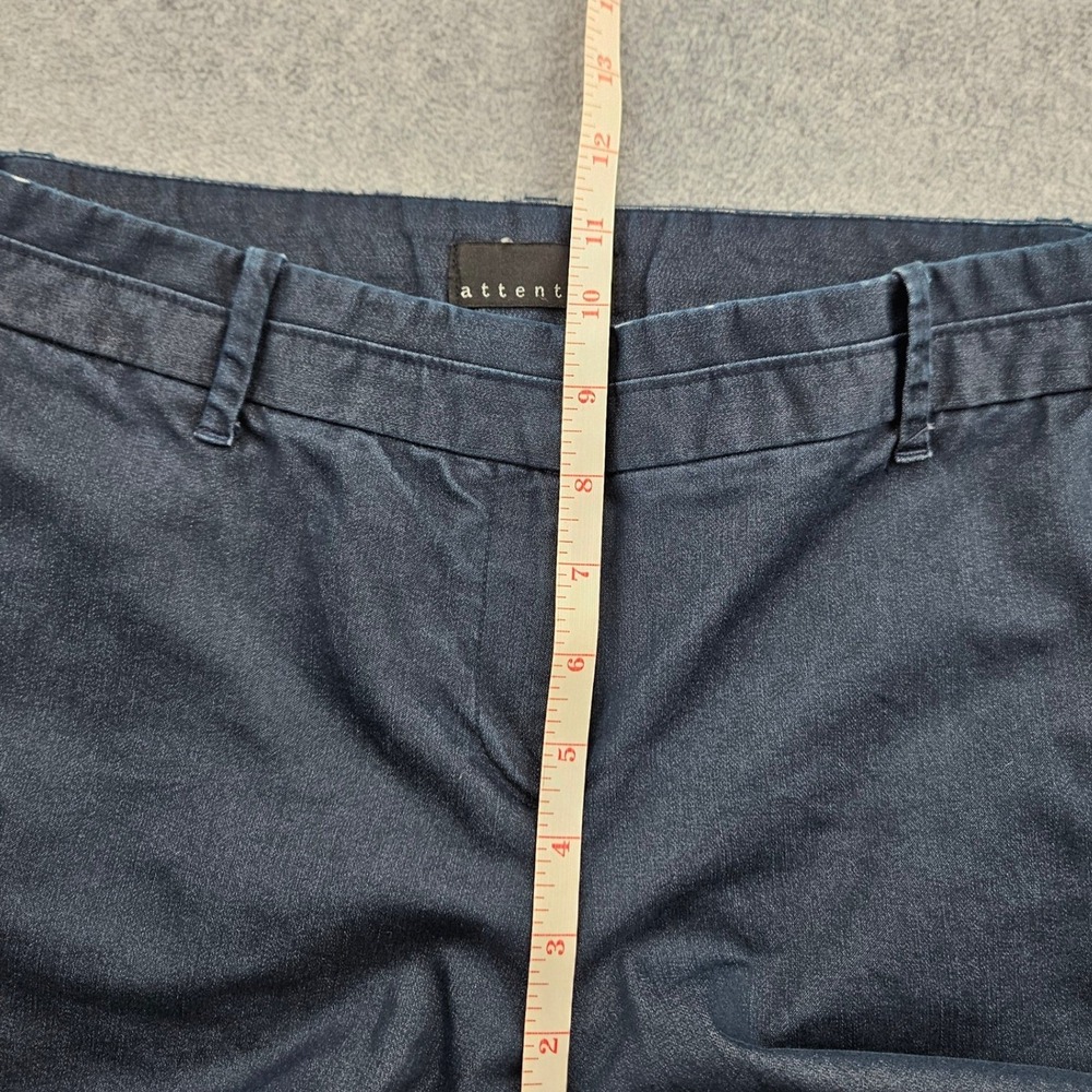 ATTENTION Trousers Womens 10 Blue Flare Leg Stretch Cotton Blend Casual Work - Picture 11 of 16